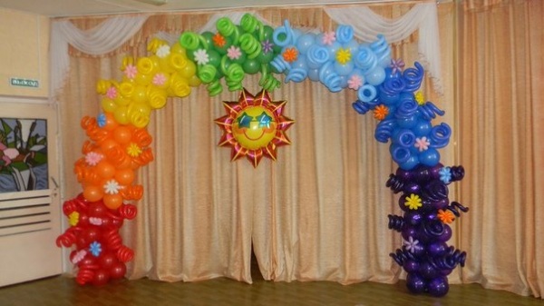 Оформление выпускного в детском саду воздушными шарами
