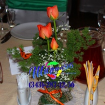 Цветы на стол гостей
