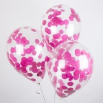 Воздушные шары с розовым конфетти