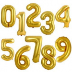 Фольгированные шары Цифры Золото 86см